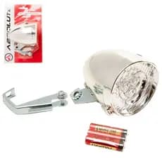 Farol Dianteiro Com 3 Led Vintage Retrô Cromado Bicicleta