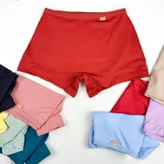 KIT 10 Calcinhas Box Feminina Short Tecido Microfibra Lisa