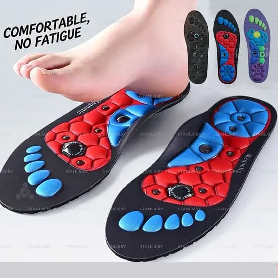 1 Par De Palmilha De Terapia Magnética , Reflexologia , Alívio Da Dor , Massageador , Suporte De Arco , Sapatos , Solas