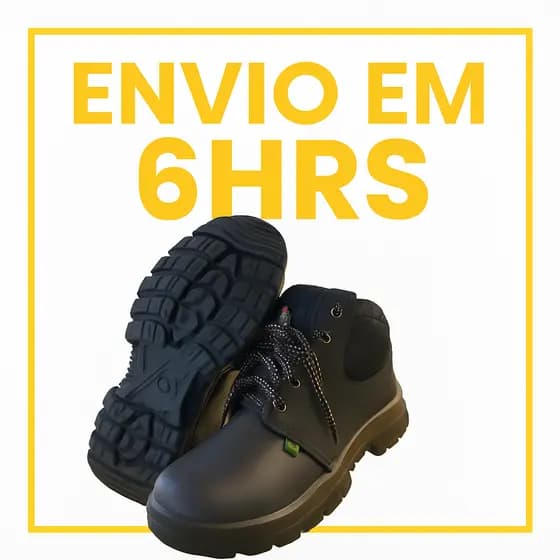 Botina Masculina Ecosafety Couro Café PS139 | EPI com CA | Bico Redondo | Uso Profissional