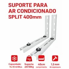 Suporte Ar Condicionado Split 40cm 400mm Aço Reforçado Até 50kg