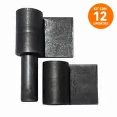 Gonzo Dobradiça 3/4  Polegada 2 Abas com Pino - 12 unidades
