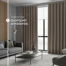 Cortina Blackout Tecido Grosso 2,80x2,30 com Ilhós Sala Quarto Bloqueia Luz Isolamento Térmico Privacidade