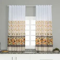 Cortina Para Cozinha Oxford Estampada 2,40x1,30