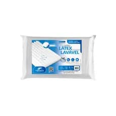 Travesseiro Látex lavável Plus Sintético - P/ fronhas 50x70 cm - Fibrasca, Branco