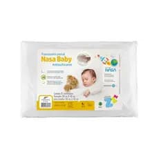 Travesseiro NASA Baby Antissufocante Infantil Percal 180 Fios Antiácaros 30x40cm - Fibrasca - Branco