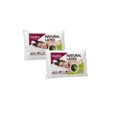 Kit 2 Travesseiros Natural Látex Flocos Duoflex 50x70cm
