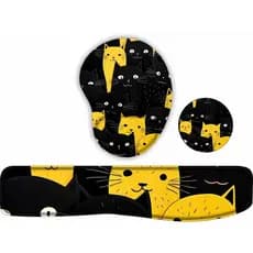 KIT Mouse Pad + Apoio de teclado + porta copos Gatinho 9