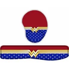 Kit Mouse Pad + Apoio de Teclado Mulher Maravilha Liga da Justiça