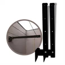 Varal de parede retrátil em aço Preto + kit instalação - Varal Dobrável - Varal de Apartamento