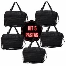 Bolsa pasta  transversal professor notebook básica cor preta Atacado Revenda 5 peças