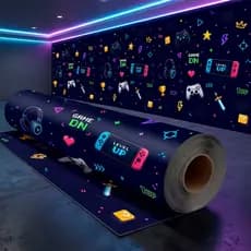 Papel de Parede Adesivo Gamer Para Quarto Infantil Jovem Live Fácil Instalação