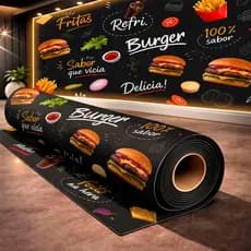 Papel de Parede Adesivo Para Hamburgueria Lanchonete Lanches Lavável Fácil Instalação
