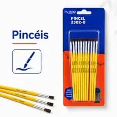 Kit 24 Pincéis Escolares Infantil Pintura Guache Artesanato Tela Tecido Material Artístico Pincel