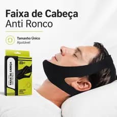 Faixa Queixeira Anti Ronco Apneia Bruxismo ATM 3 Pontas Ajustável Suporte para Queixo Dormir Sono