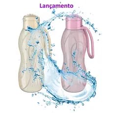 Garrafa de Agua Squeeze 500ml Transparente de Plástico - UZ