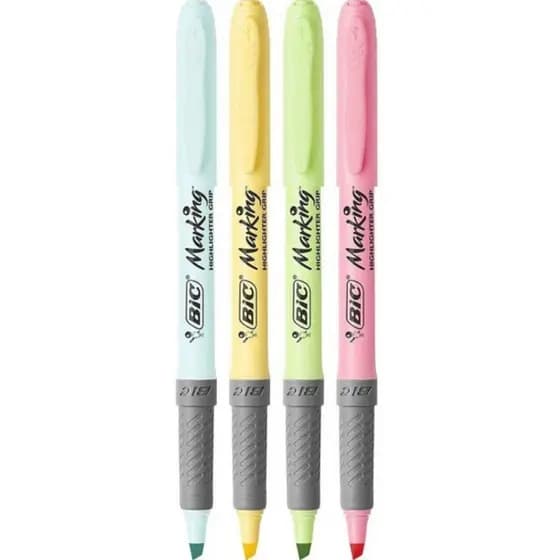 Caneta Marca Texto Cores Pastel Marking BIC