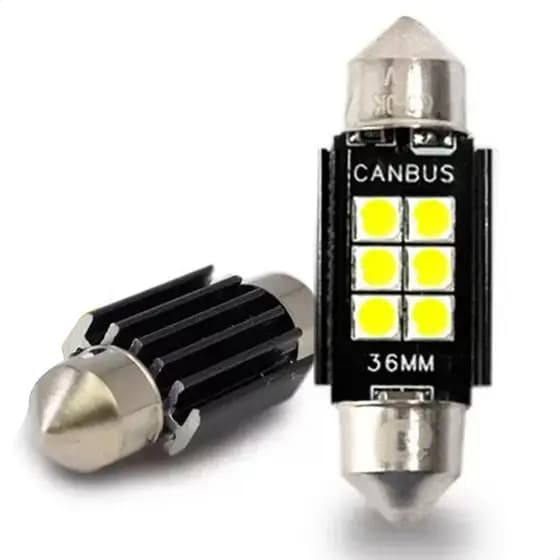 Par Led Lâmpada Tarponn Torpedo 36mm 12v Premium Canbus 6000 Preto Torpedo 36mm
