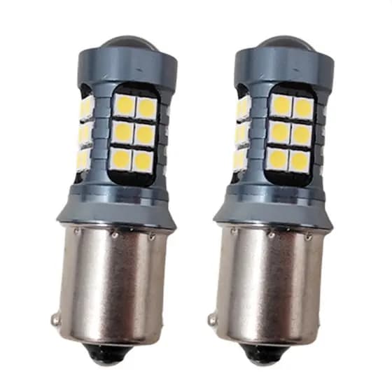 Par Lâmpada Jr8 Ba15s 1 Polo 27 Leds 5,88 Watts Canbus 6000k
