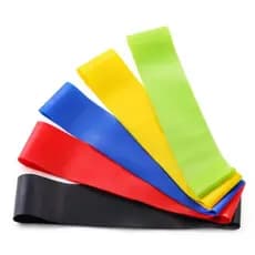 Kit 5 Faixas Elásticas Exercícios Academia Treine Em Casa