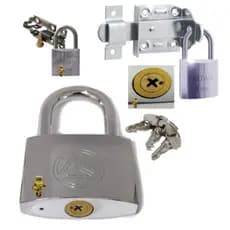 Cadeado p/ Proteção Antifurto 38mm c/ 3 chave Tetra p/ Portão Corrente Ferrolho Vitrine Armarios