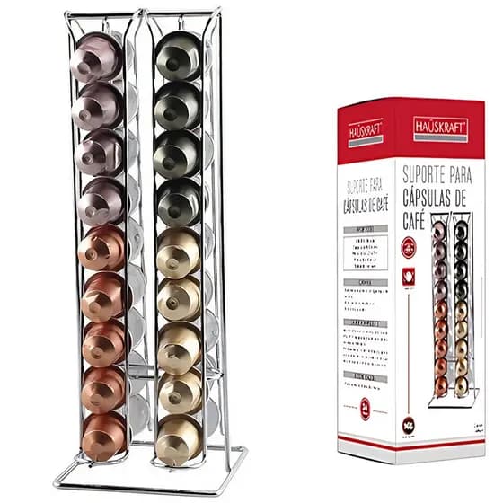 Suporte/Organizador para Cápsulas de Café Nespresso para 36 unids Inox SCAP-001 - Hauskraft