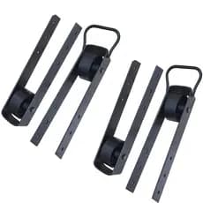 Kit 2 Pares De Trinco/Rolamento de Correr Porteira Brete Curral Com Roda em Aço 350x70mm Longa durabilidade