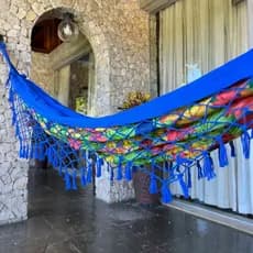 Rede Descanso Rede Dormir Casal Luxo Gigante Varanda chita Artesanal Gigante Oferta de Fábrica