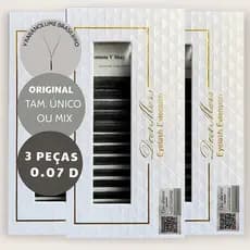 Kit 3 Cílios Decemars Y 0.07D Original Volume Brasileiro Fio YY Extensão De Cilios Adesivo Cola