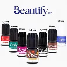 Cola Adesivo Beautify Best Fast Brown Only Oxê Angel Oxe Free Extensão de Cílios Retenção Volume Fio