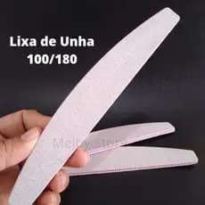 Lixa 100/180 para unhas de Gel Postiças Acrílicas ou de Fibra de Vidro