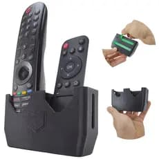 Suporte Organizador de Parede Adesivo p 2 Controles Remoto Universal - TV Ar Condicionado Ventilador