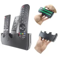 Suporte Organizador de Parede Adesivo p 3 Controles Remoto Universal - TV Ar Condicionado Ventilador