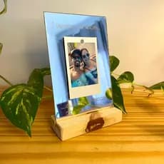 Porta-Retrato Personalizado com Frase  – Foto Estilo Polaroid