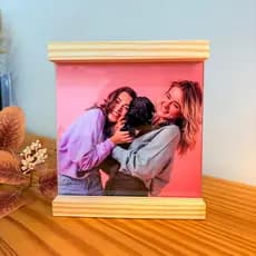 QUADRO PORTA RETRATO TAMANHO 15X15 CM COM GRAVAÇÃO A LASER
