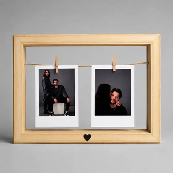 Porta Retrato Madeira Pinus Porta Fotos Decorativo Premium