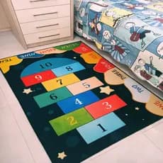 Tapete Soft Brilha Escuro Macio Infantil Luminoso Quarto 1x1.50