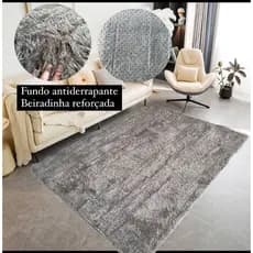 Tapete Peludo Felpudo Sala Shaggy Luxo 100x150