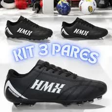 Kit Três pares de chuteiras Society Futsal Campo Haymax Original