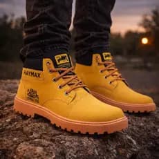 Coturno Masculino Cater Botina Casual Couro Sola Tratora Leve Confortável Envio Imediato