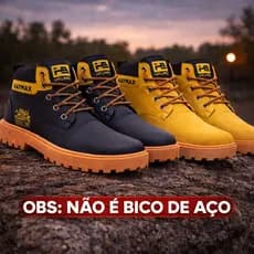 Coturno Masculino Cater Botina de Segurança Couro Sola Tratora Leve Macio Envio Imediato