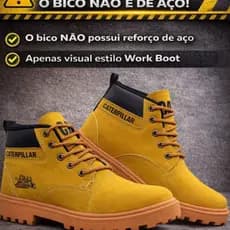 Coturno Cater Masculino Botina Couro Sola Tratora Antiderrapante Leve Macio Envio Imediato