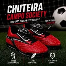 Chuteira Society Profissional Original Em Couro Legitimo 0.1