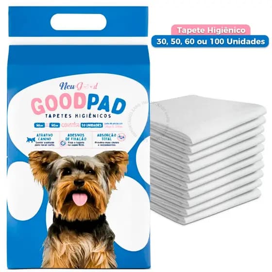 Tapete Higiênico Good Pad 30 50 60 Ou 100 Unidades Cães Gatos Pets 60x60 Cm Super Absorção Pet Like