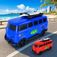 Carro Brinquedo Com Prancha De Surf Carrinho Kombi Classico Menino Promoçao