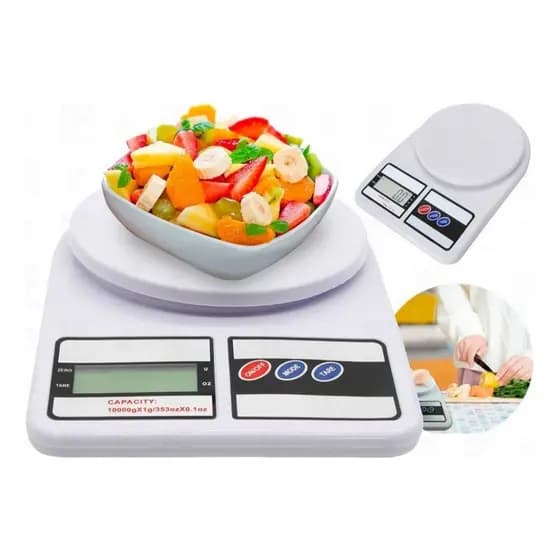Balança Digital Cozinha Precisão Doméstica Alimentos 1gr Até 10kg Branco 10 Kg