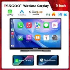 ESSGOO CarPlay Android Auto Car Radio Estéreo Multimídia Video Player Portátil Universal 9 Polegadas HD Touch Screen