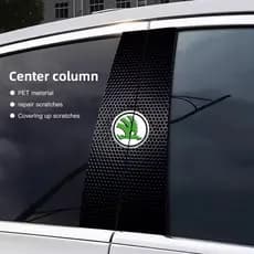 2026 Pilar Central Do Carro Anti-Risco Película Protetora Adesivos Para Skoda Kodiaq Octavia Superb Fabia Rapid Yeti Fel