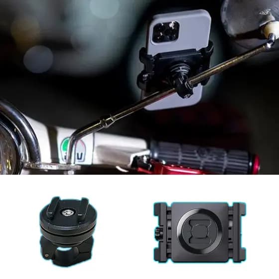 Espelho Do Telefone Móvel Volta Braçadeira Suporte Para 10-16mm Montagem-Barra Conectar Celular Scooter Compatível SP