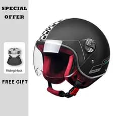 AD Retro Harley Capacete De Carro Elétrico Homens Mulheres Rosto Aberto Equitação Moto Motocicleta Capacetes A Jato Toda